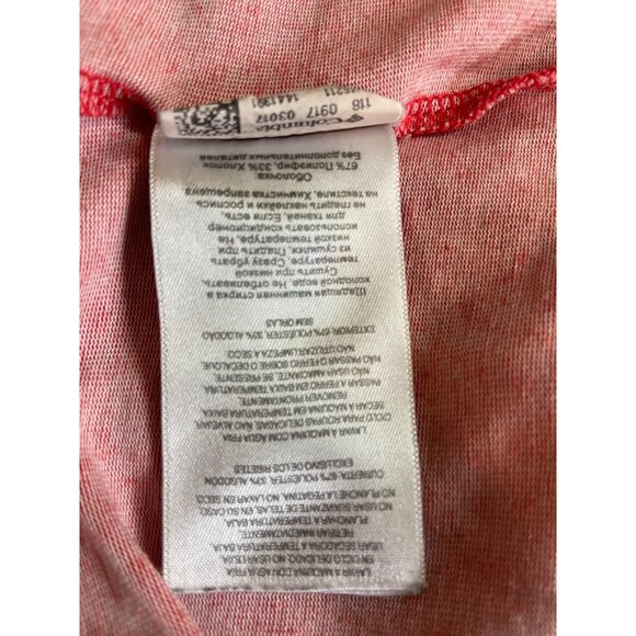 Columbia Omni-Wick Red Heather T-Shirt Large Performance Outdoor Activewear - Picture 6 of 7